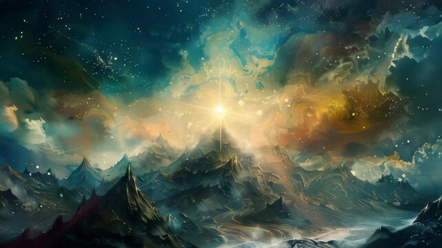 Cloud Stairway to Heaven. Second Coming and Easter concept