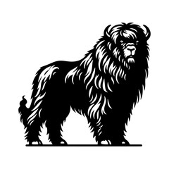 Obraz premium Bactrian Vector Silhouette - Bactrian Illustration - Humped Camel Vector.