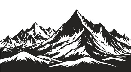 Mountain Range Landscape Silhouette