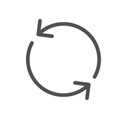 Arrows related icon outline and linear vector.	
