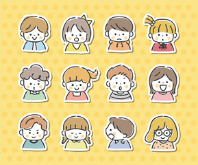 様々な子供のイラスト