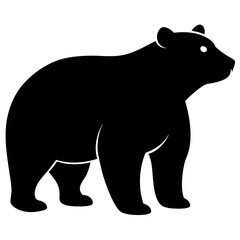 Bear silhouette vector illustration