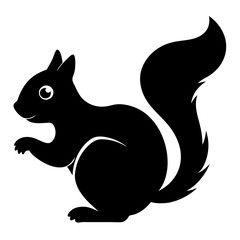 squirrel silhouette vector illustration 