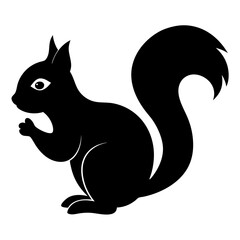 squirrel silhouette vector illustration 