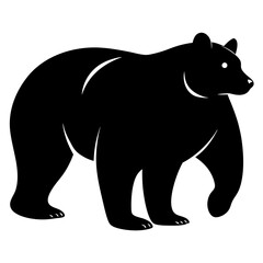 Bear silhouette vector illustration