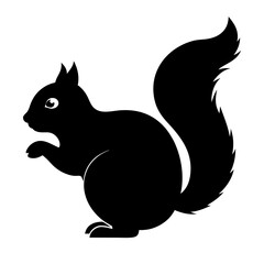 squirrel silhouette vector illustration 