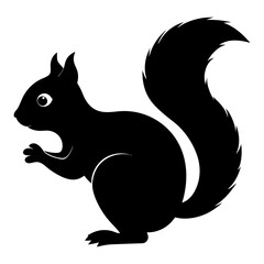 squirrel silhouette vector illustration 