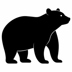 Bear silhouette vector illustration