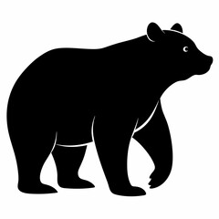 Bear silhouette vector illustration