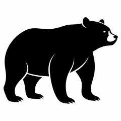 Bear silhouette vector illustration