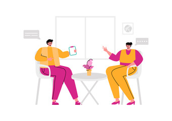 Immigration Consultant Vector Illustration with Counseling Assistance to Provide Advice to People Planning to Move in a Flat Cartoon Background