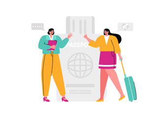 Immigration Consultant Vector Illustration with Counseling Assistance to Provide Advice to People Planning to Move in a Flat Cartoon Background