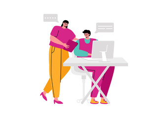 Immigration Consultant Vector Illustration with Counseling Assistance to Provide Advice to People Planning to Move in a Flat Cartoon Background