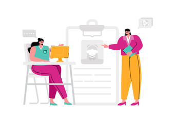 Immigration Consultant Vector Illustration with Counseling Assistance to Provide Advice to People Planning to Move in a Flat Cartoon Background