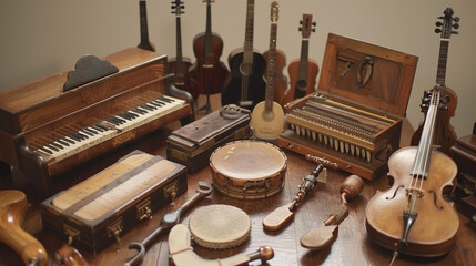 Eclectic Collection of Musical Instruments and Equipment