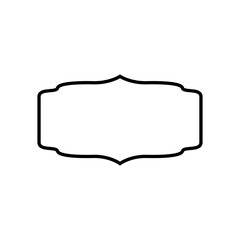 Vintage frame vector icon. Tag illustration sign. label symbol.