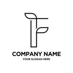 Letter F Organic Logo Design