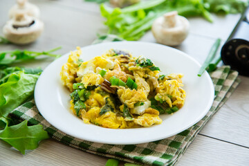 fried omelette stuffed with herbs, parsley, dill