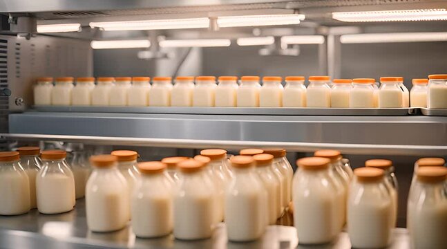 Milk production in a factory