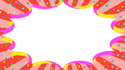 イベントフレーム　素材　枠　飾り枠　吹き出し　囲み　サンバースト　集中線　衝撃　びっくり　派手　豪華　ポップ　おしゃれ　キラキラ　ドット　見出し　タイトル　表紙　キャンペーン　バーゲン　初売り　16:9