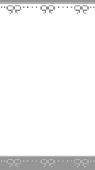 16:9 ピクセルアートなドット絵リボンフレーム❤︎PNG