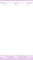 Obraz premium 16:9 ピクセルアートなドット絵リボンフレーム♪PNG