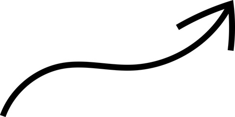 Spiral arrow doodle, wavy twist minimal squiggly line set. Curve comic turn way direction. Playful quirky simple free hand element