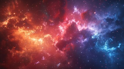 Naklejka premium American Colorful fireworks explode against a dark night sky, celebrating a summer holiday