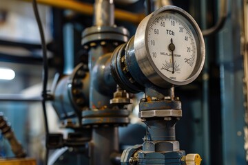 Fototapeta premium Manometer pressure, Industrial pressure gauge