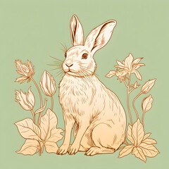 Fototapeta premium rabbit and carrot