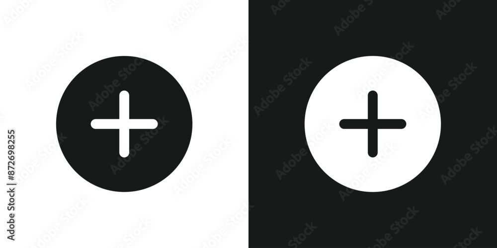Poster add new icon button set.create icon symbol. vector illustration