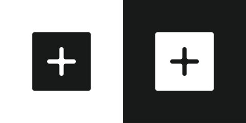 Fototapeta premium New, Plus, Add icon button. Set of plus icons.Create icon symbol. Vector illustration