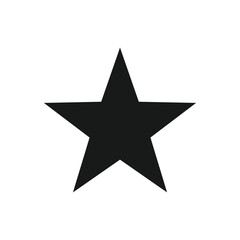 Star favorite black flat icon vector