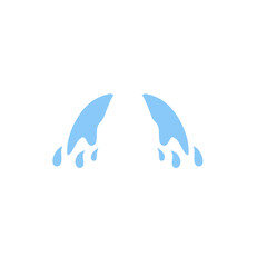 illustration of cartoon tears dripping