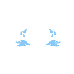 illustration of cartoon tears dripping