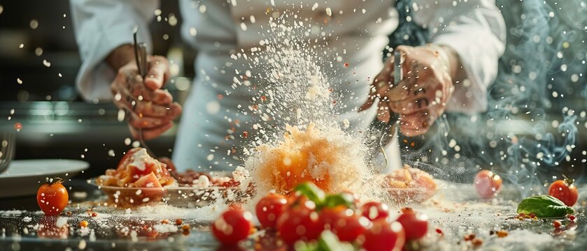 Chefs skills in a cooking contest