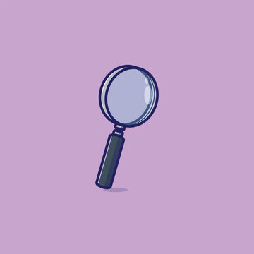 Magnifying glass cartoon vector illustration National Day of Justice concept icon isolated