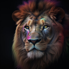 Naklejka premium head of lion