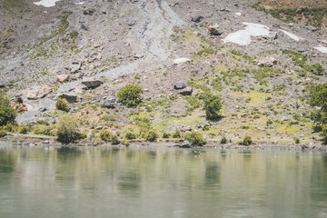 The coastline of the Panj River in Afghanistan