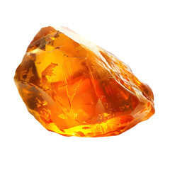 Amber stone isolated on transparent  background
