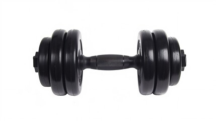 Fototapeta premium Fitness gear dumbbell weight on white background.