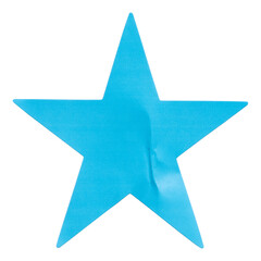 Obraz premium Transparent png of blue star shape sticker. 