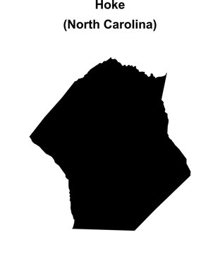Hoke County (North Carolina) blank outline map