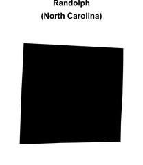 Randolph County (North Carolina) blank outline map