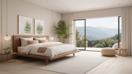 Cozy and comfortable modern bedroom