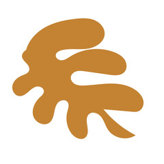 Orange brown abstract shapes colour vector 