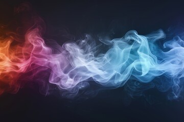 Fototapeta premium Colorful smoke swirls in the dark