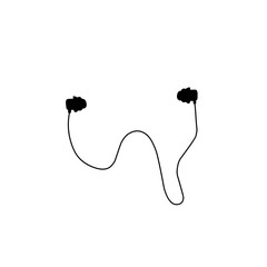 Earplugs icon in black