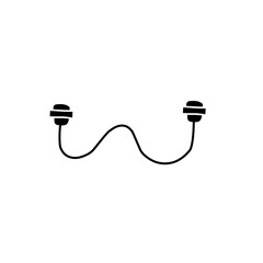 Earplugs icon in black