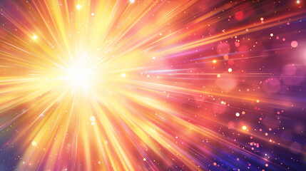 Naklejka premium A comic book style background with an abstract background that exudes a radiant burst and a stunning light effect.